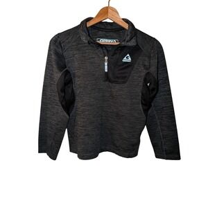 Gerry Boys 1/4 Zip Pullover Fleece Charcoal Grey Space Dye Size M 10/12